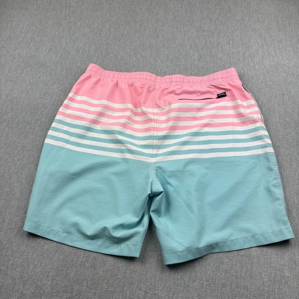 Chubbies‎ Shorts Men 2XL Blue Swim Trunks On The Horizons Drawstring Beach Surf